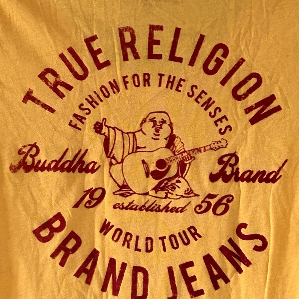 True Religion Velvet Buddha Logo T-Shirt (NWOT)